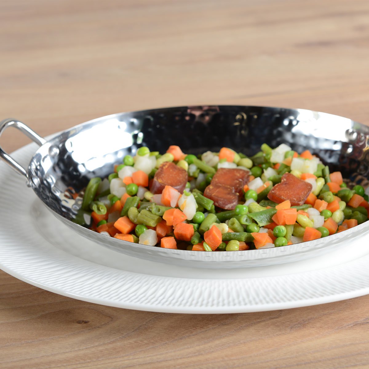 Mini mat ovale pan met twee rondes 25x18,5x3,2 cm