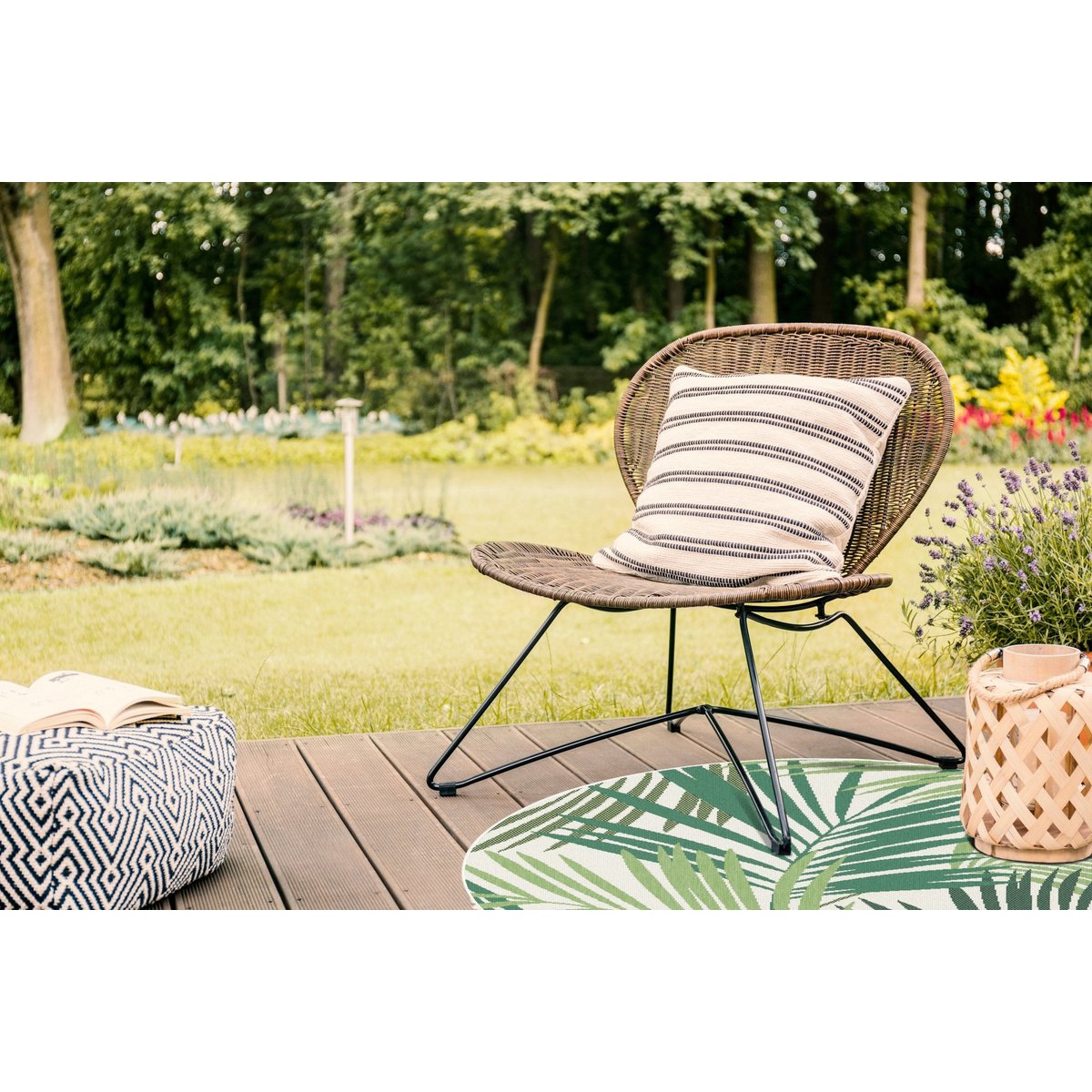 Tropisch buitenkant etnisch tapijt