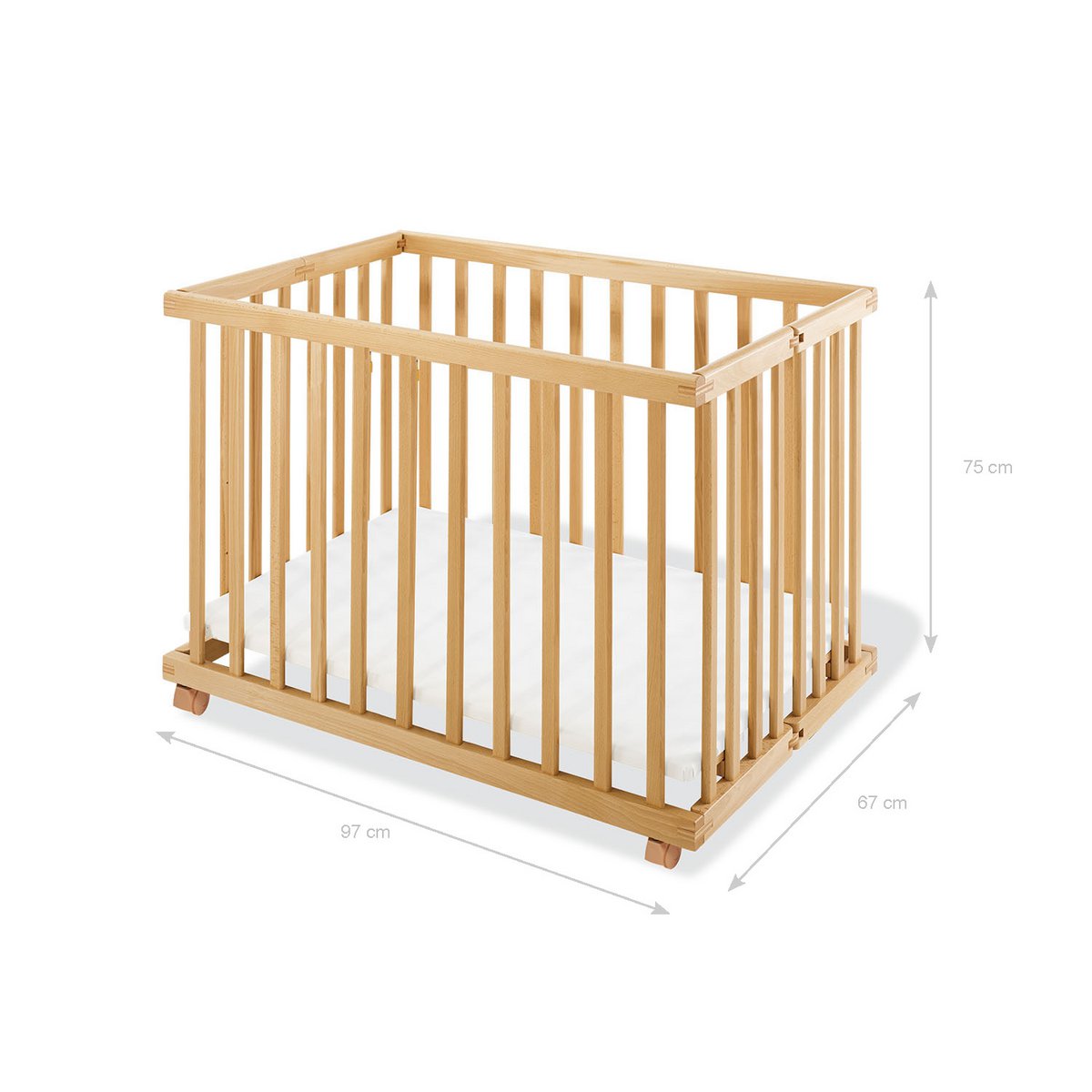 Playpen "Levin" klein, opvouwbaar, onbehandeld