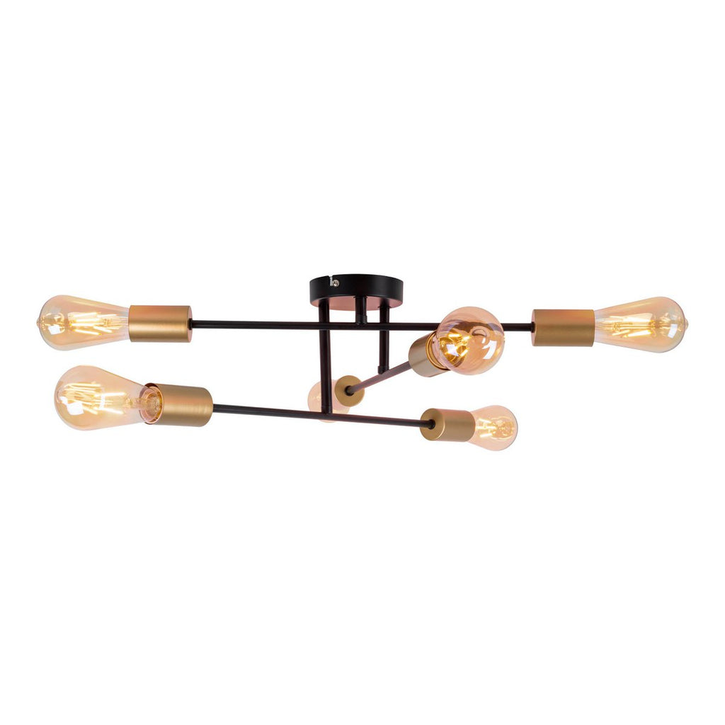 Liv · Houten plafondlamp — zwart