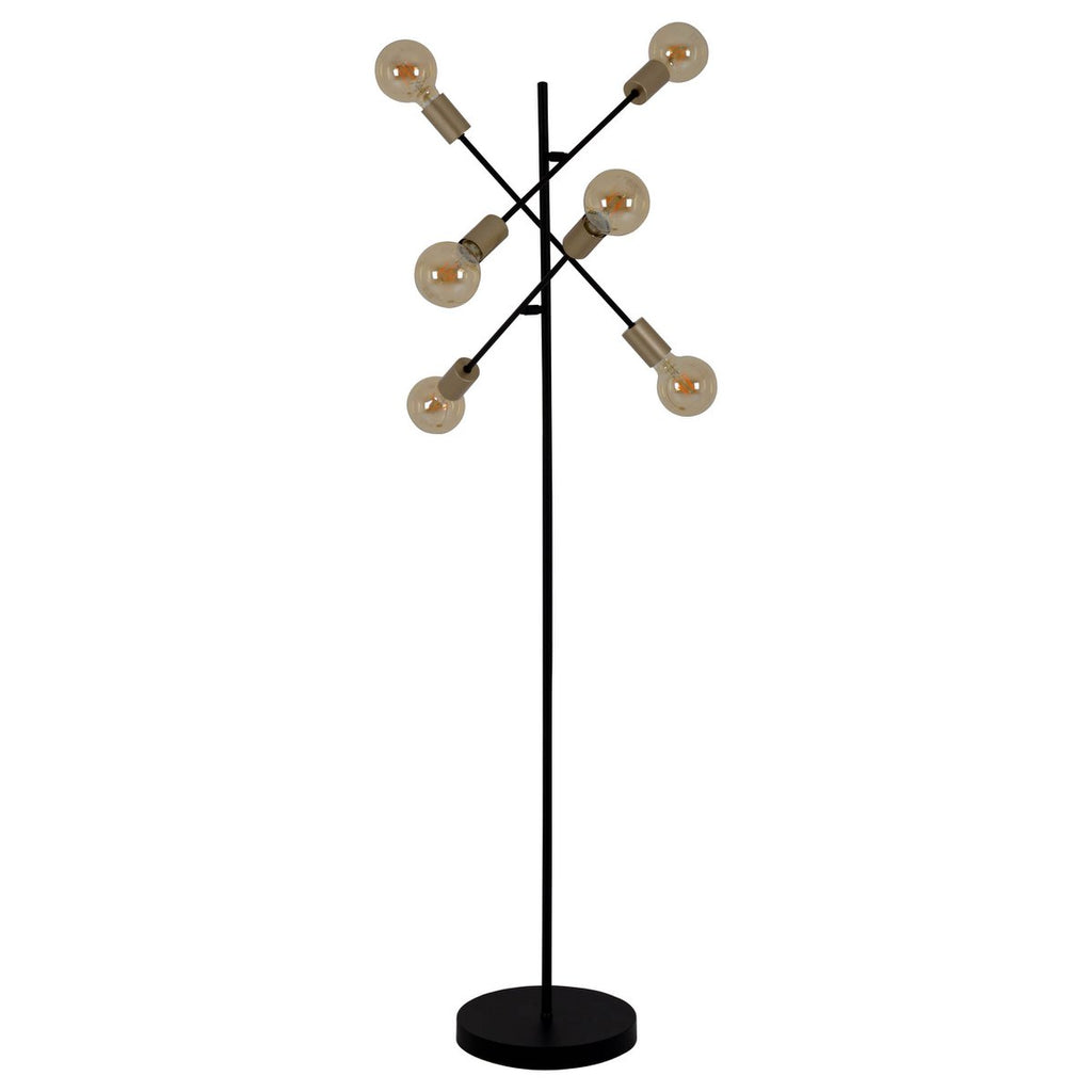 Liv · Houten vloerlamp — zwart