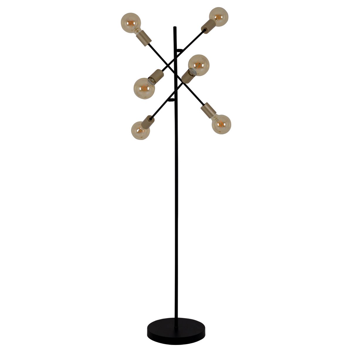 Liv · Houten vloerlamp — zwart