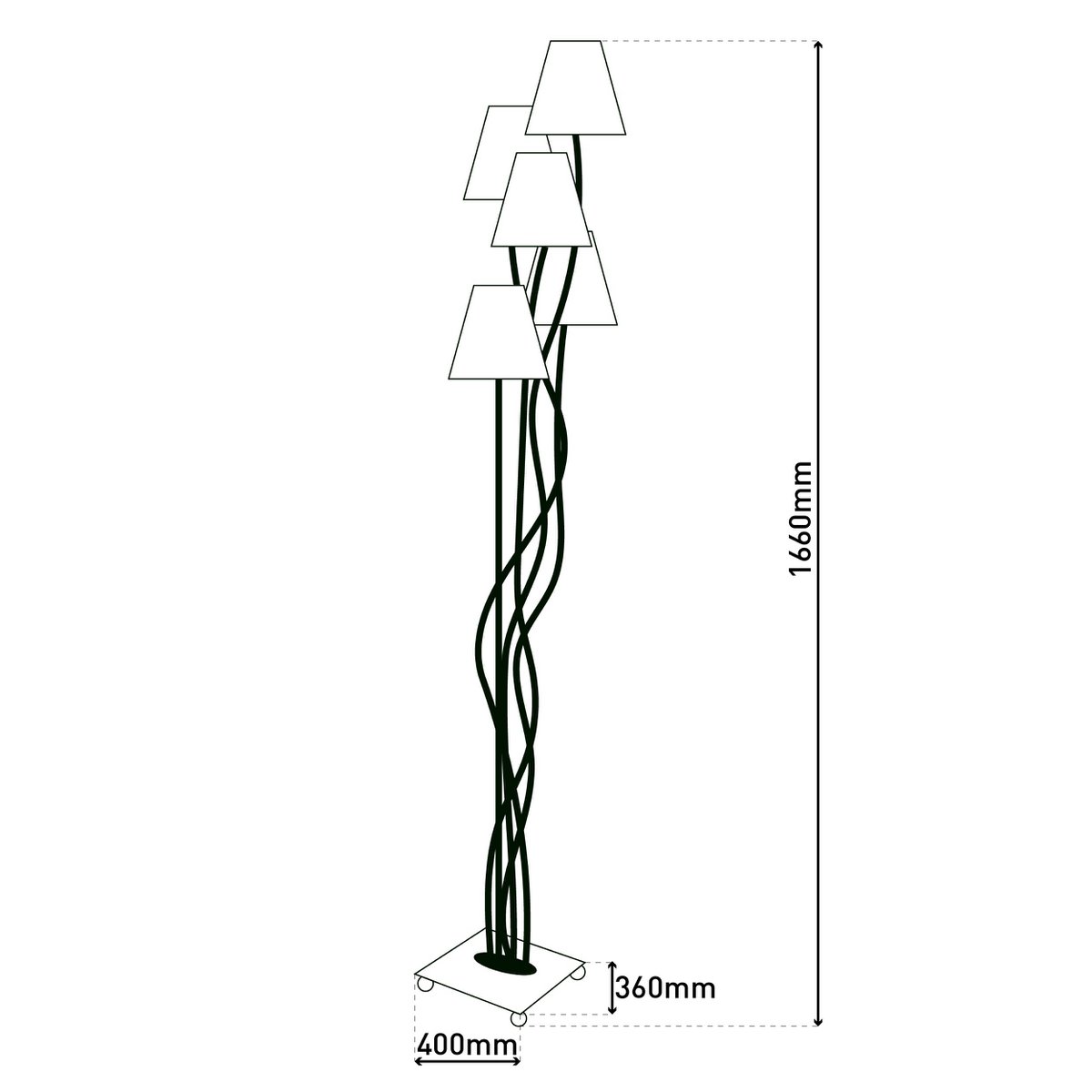 Liv · Vloerlamp met textielen kap