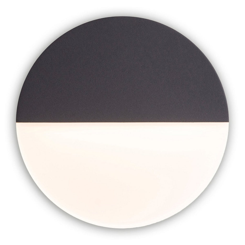 LED -wandlamp "Sobrio", gemaakt van metaal en plastic in antraciet, met geïntegreerde LED