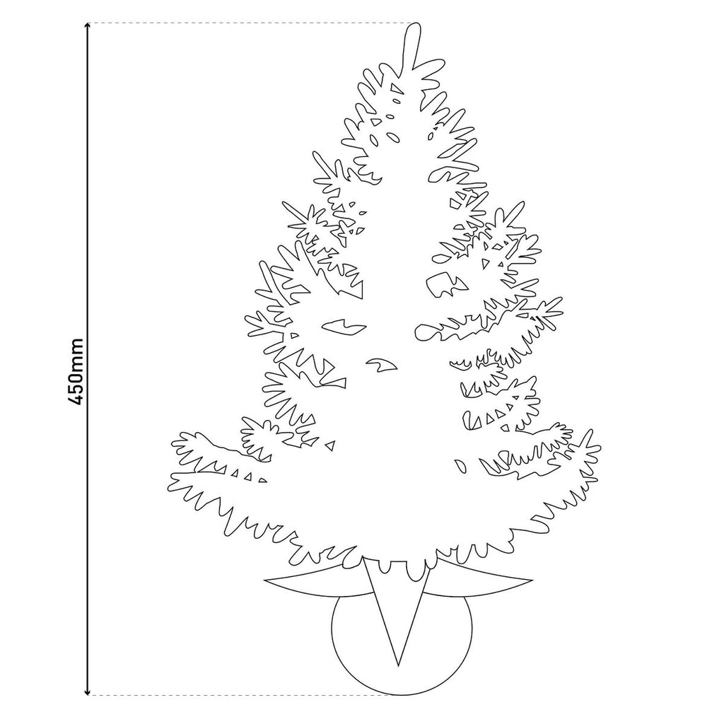 Led kerstboom met bessen en dennenappels - H: 45 cm