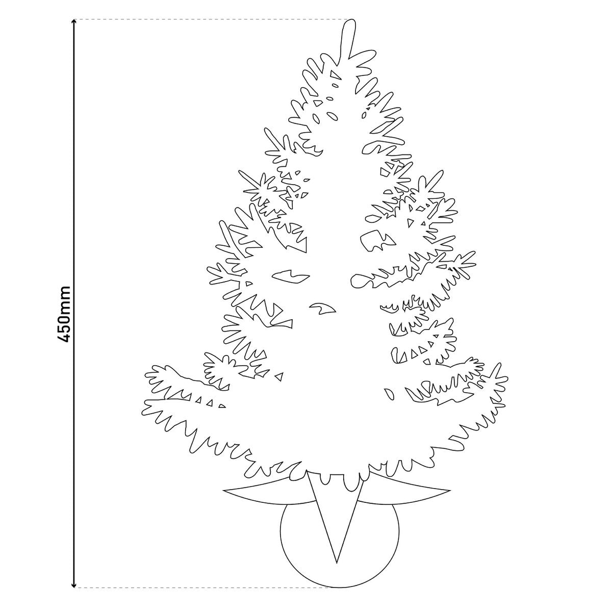 Led kerstboom met bessen en dennenappels - H: 45 cm