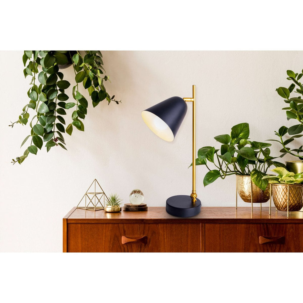 Liv · Messing tafellamp — zwart