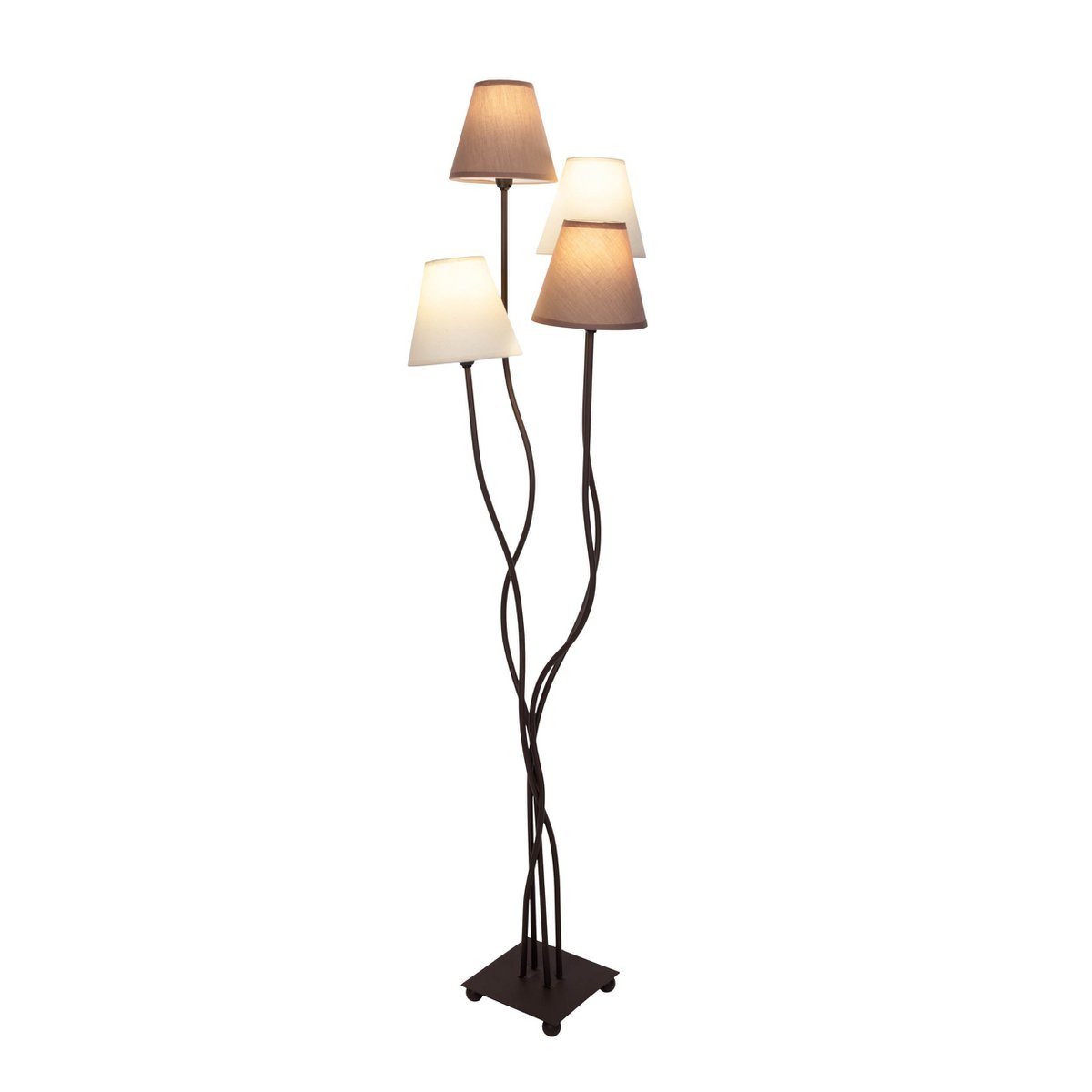 Liv · Vloerlamp met textielen kap — naturel