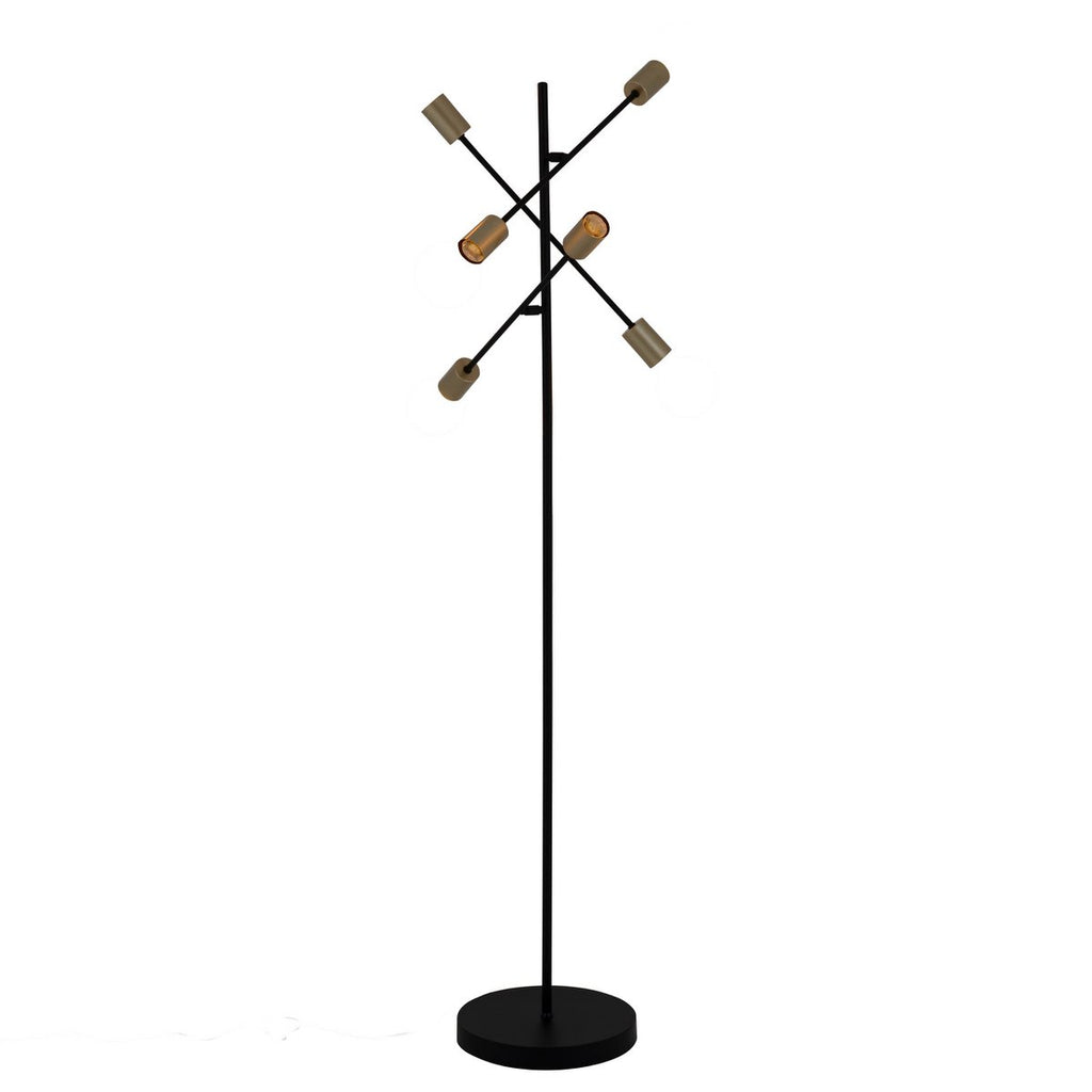Liv · Houten vloerlamp — zwart