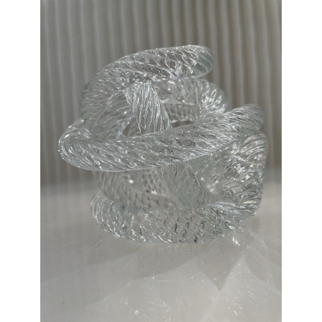 Klein geknoopt glassculptuur (S) Diameter 10cm
