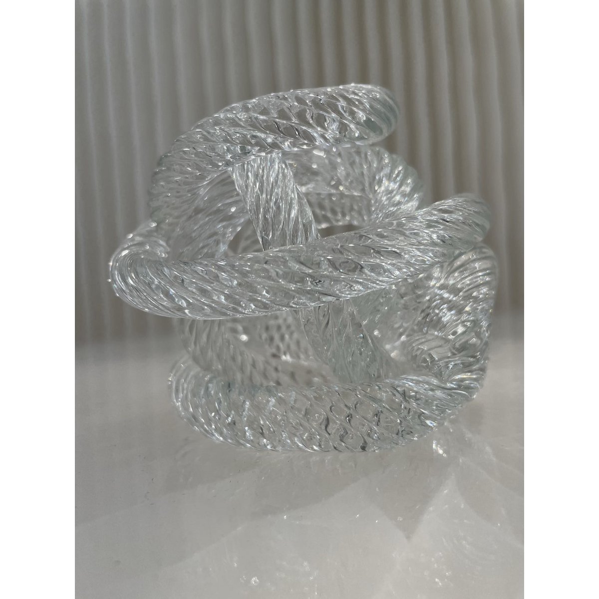 Klein geknoopt glassculptuur (S) Diameter 10cm