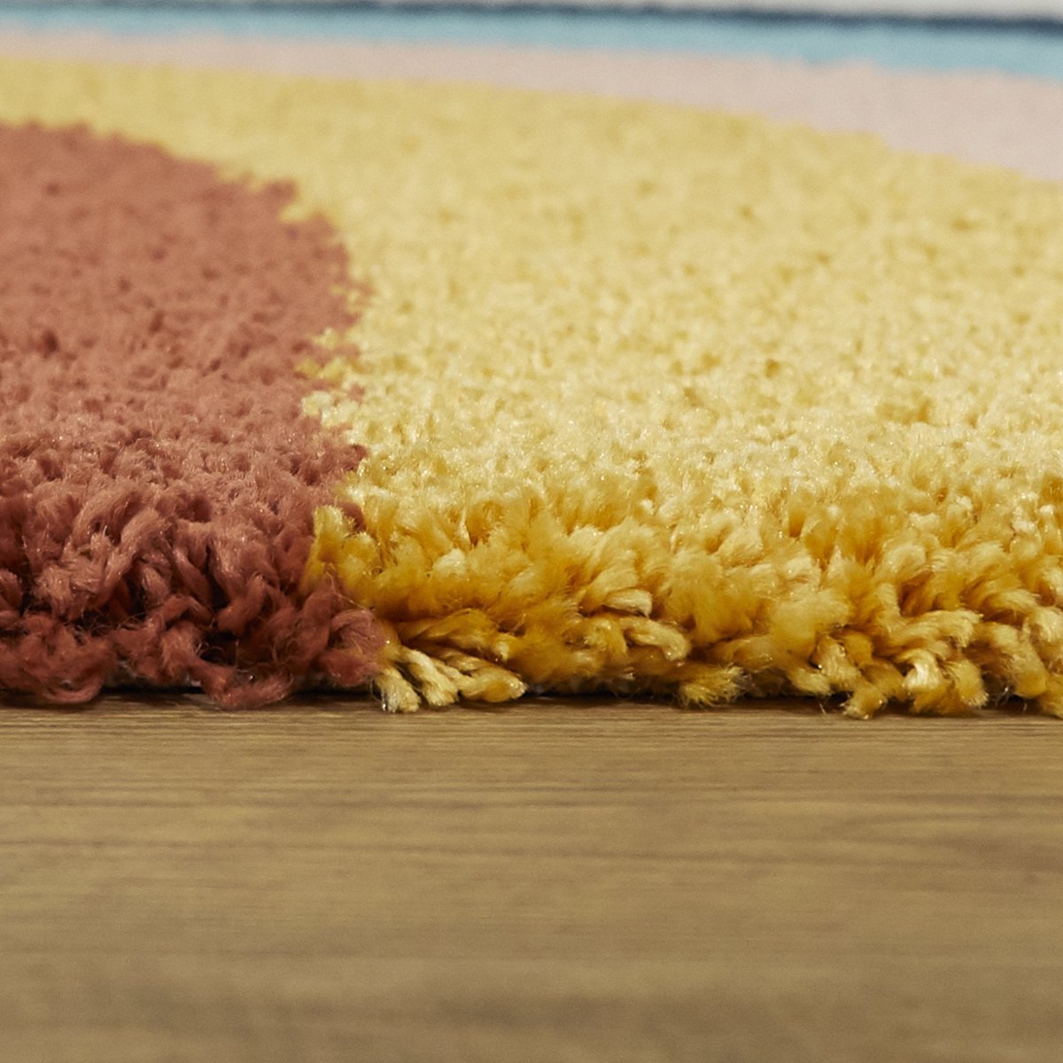 Dik en comfortabel rond kindervloerkleed COLORS