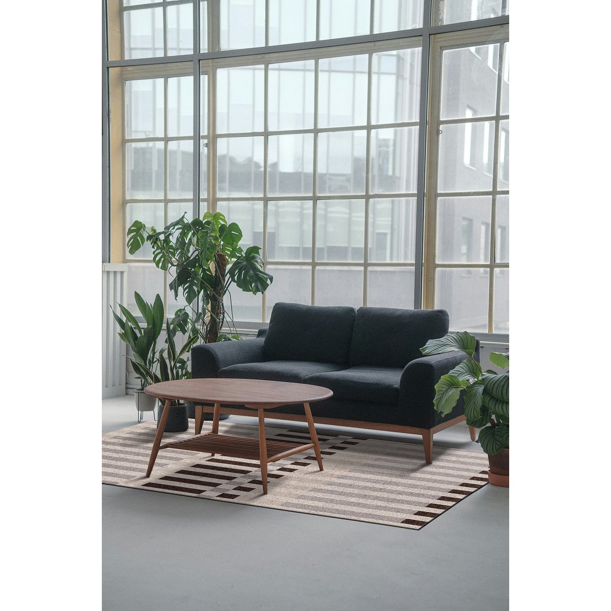 Buiten binnen tapijt in gerecyclede vezels Atacama