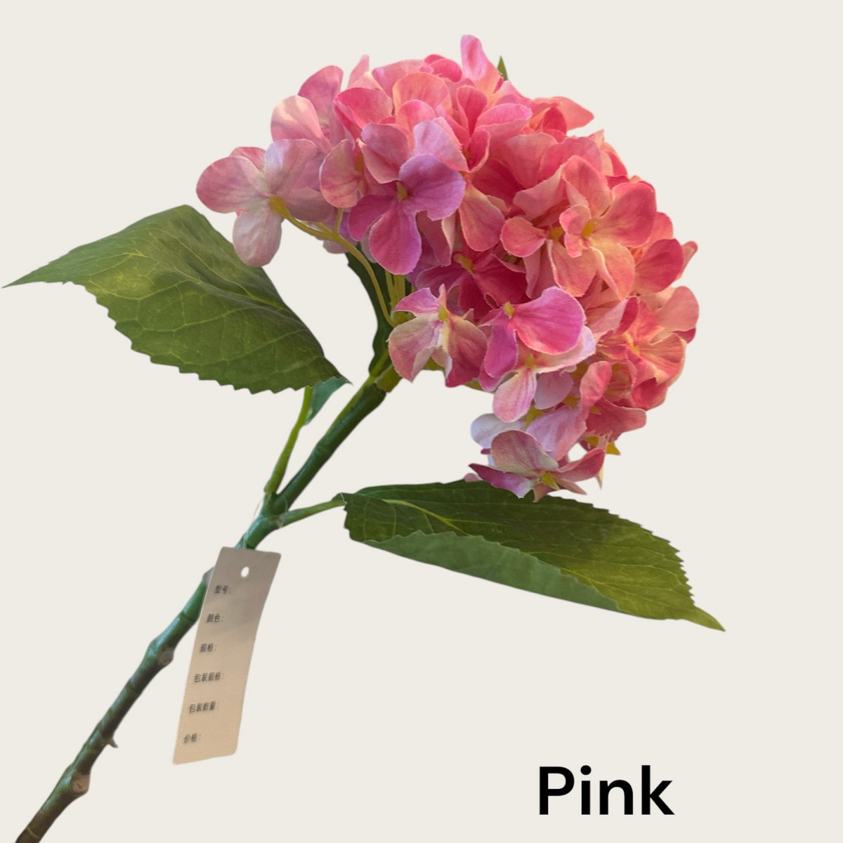 Kortstengelige frisse hortensia | Zijden kunstbloem | Lengte 47cm  1pcs