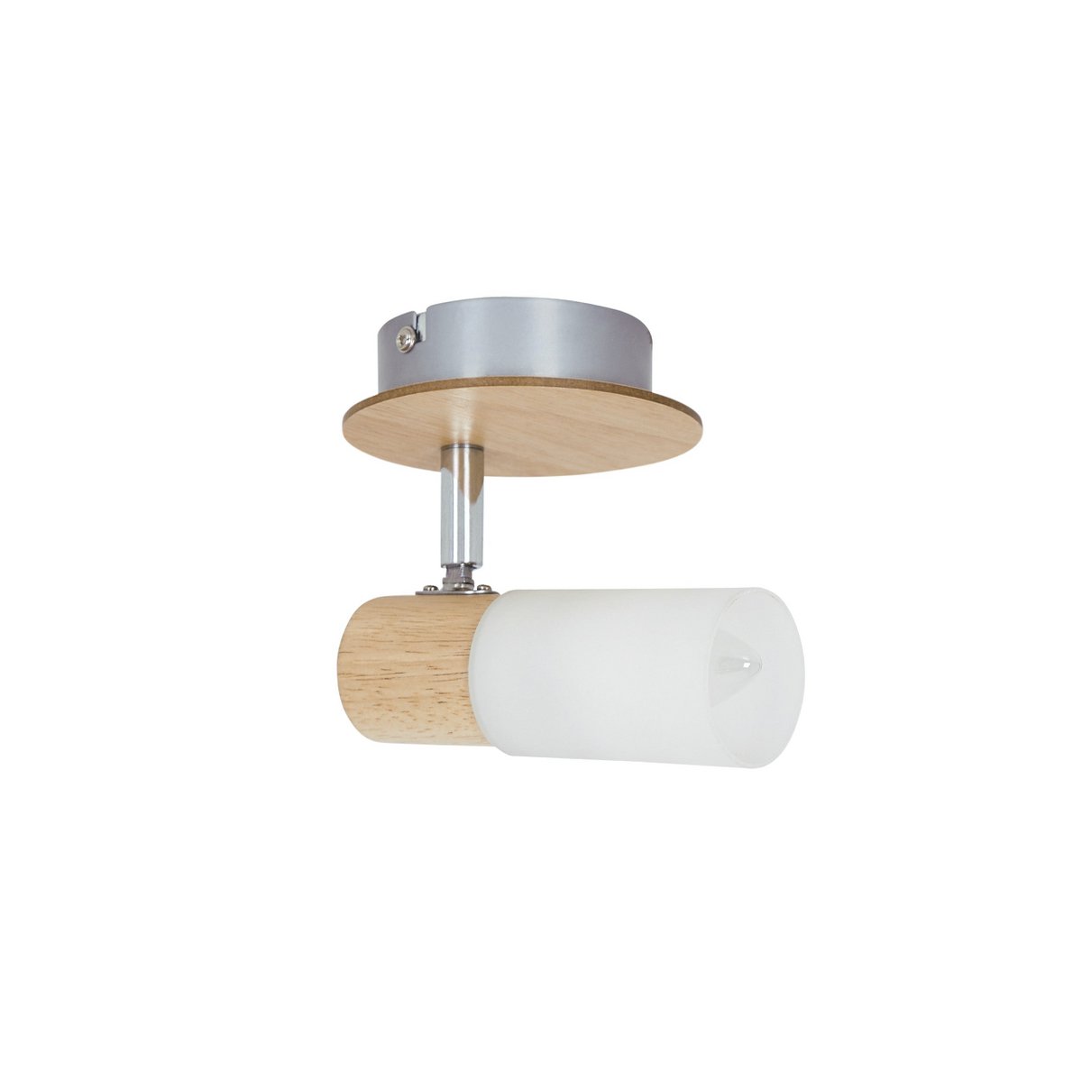 1er Wall-U. Plafondspot "Todtnau", metaal, hout en plastic, E14,