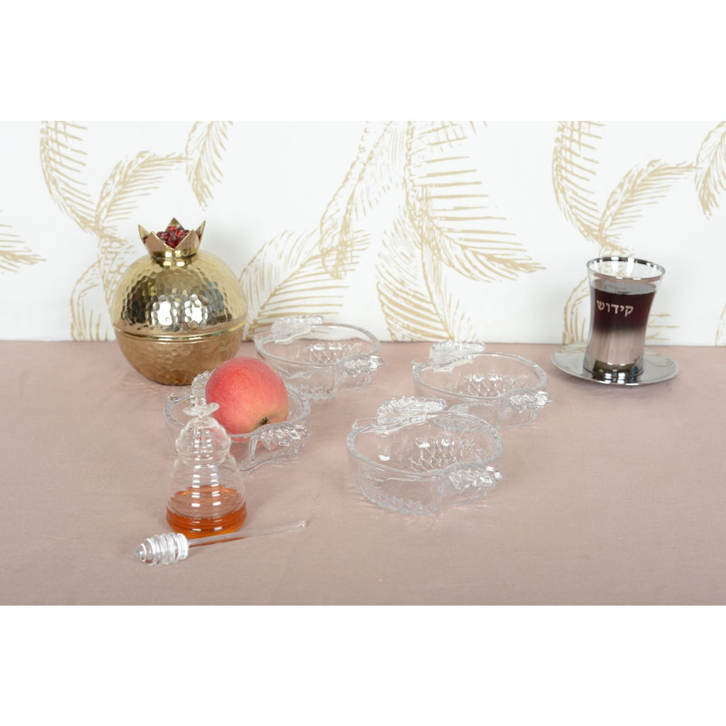 APPEL GLAZEN KOPJES 16,5X12,2X4,5CM - SET VAN 4