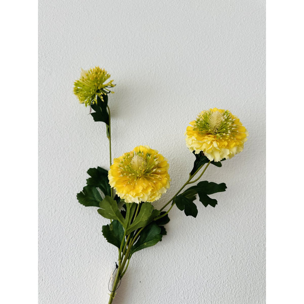 Scabiosa  kunstbloem H80cm centimeter 2PCS ROOD
