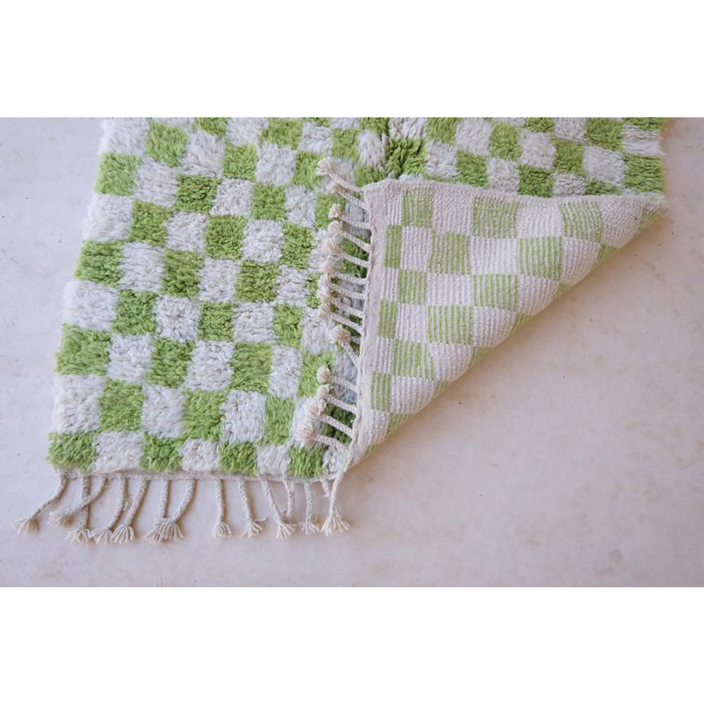 Berber wollen tapijt voor geruite wol 153 x 244 cm