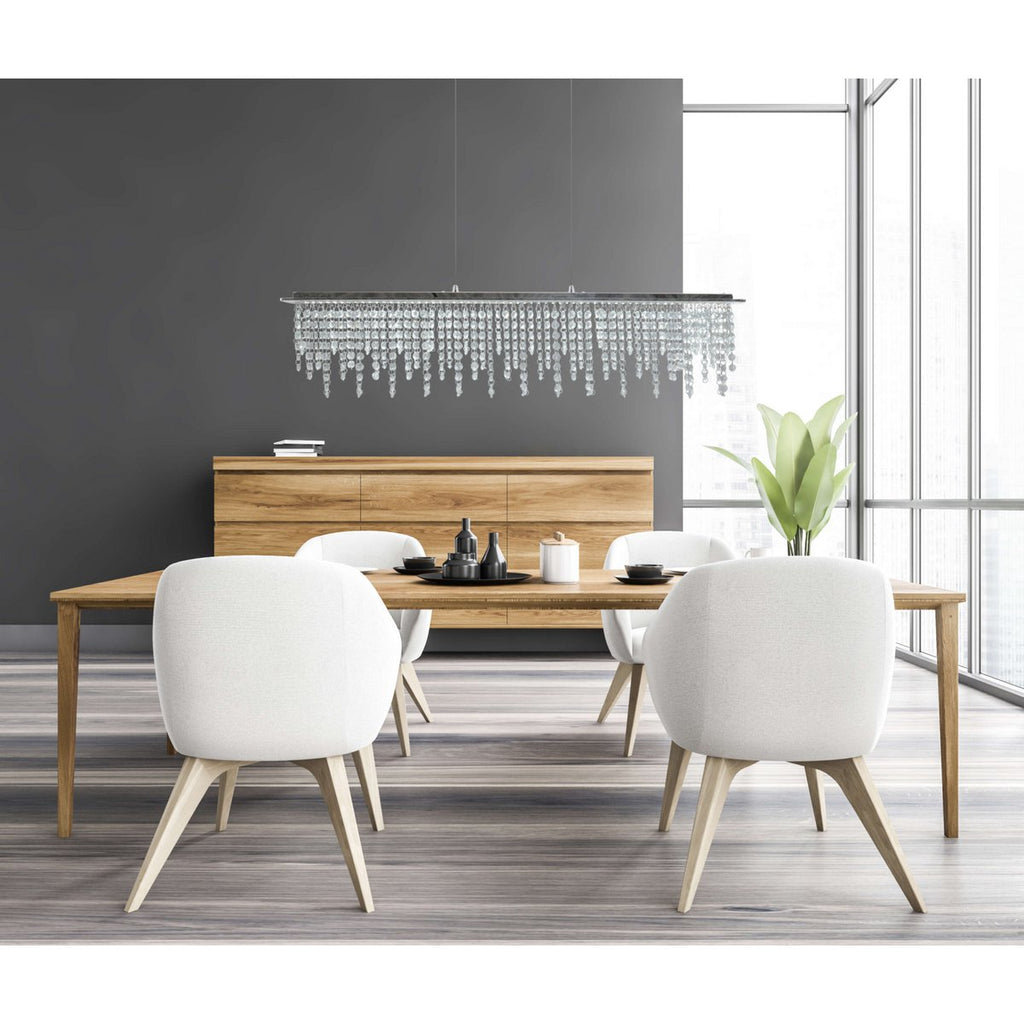Liv · Houten hanglamp — chroom