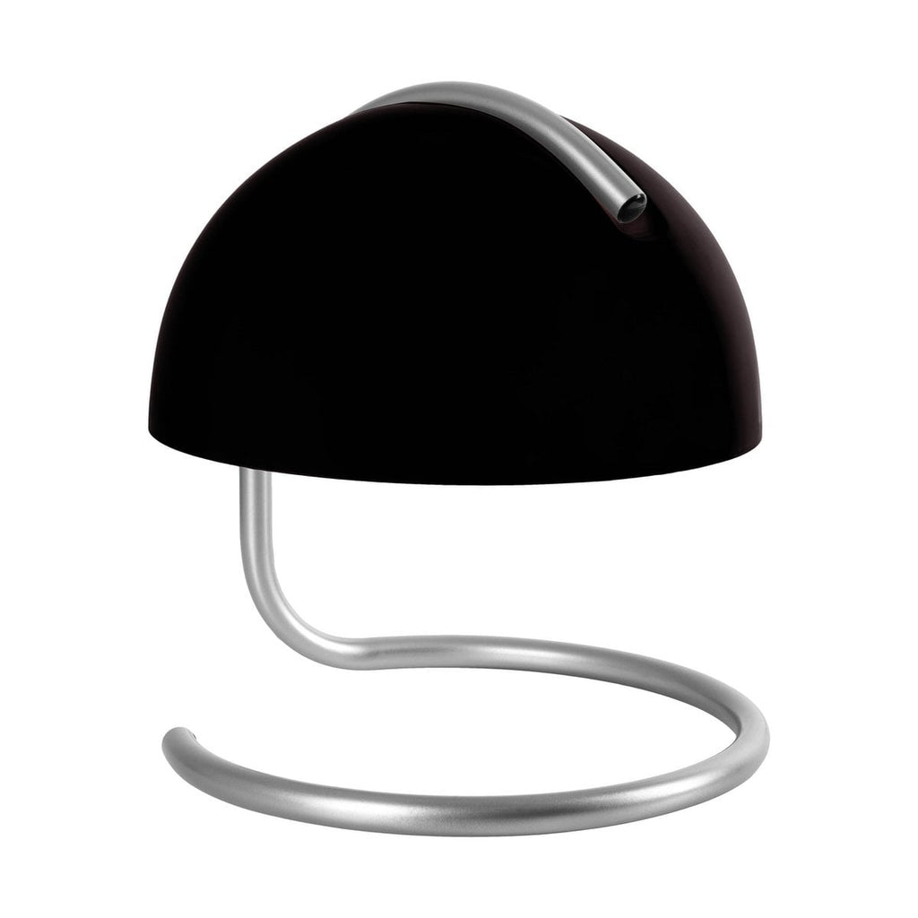 Liv · Houten tafellamp met linnen kap — chroom