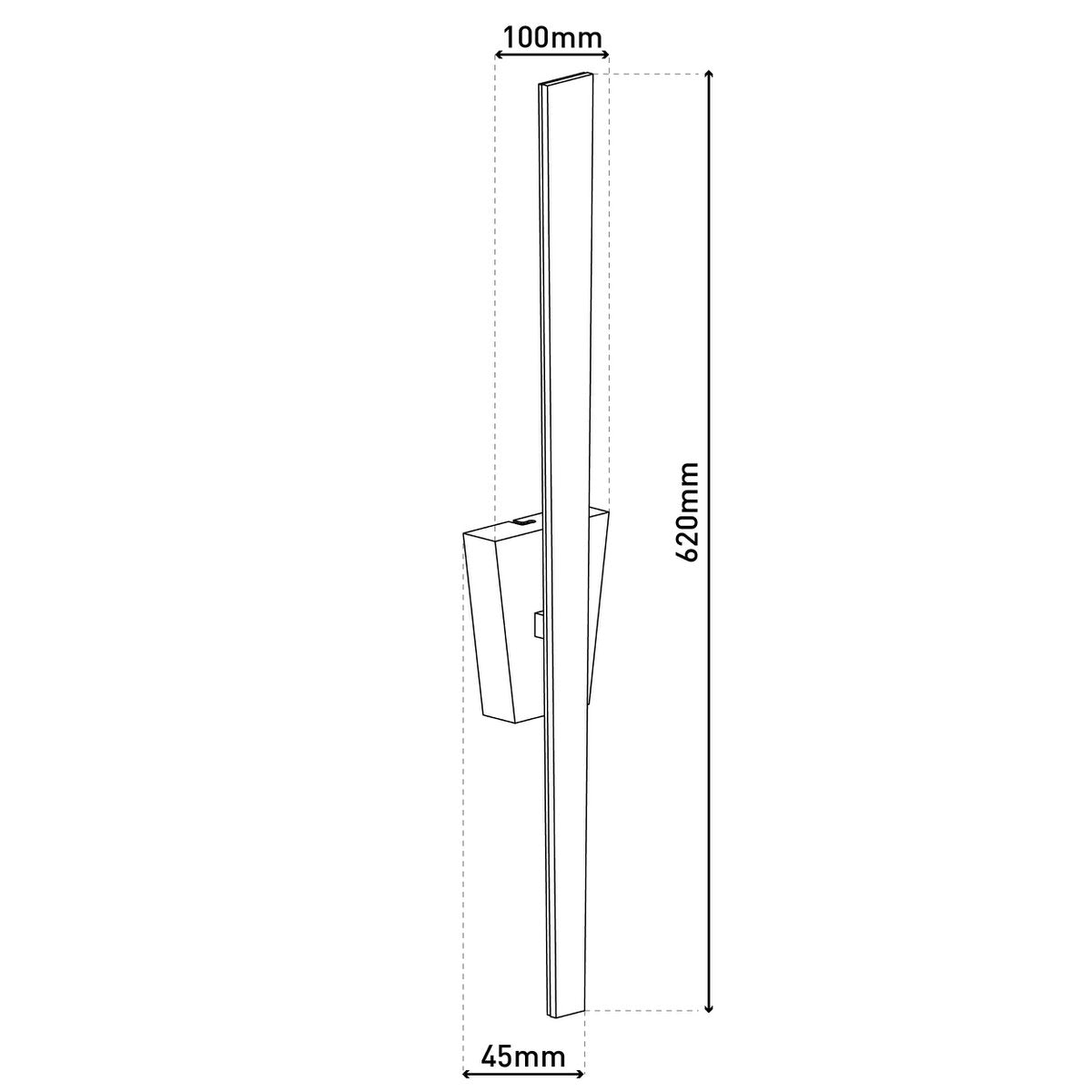 LED -wandlamp "Trevor" Nikkel mat