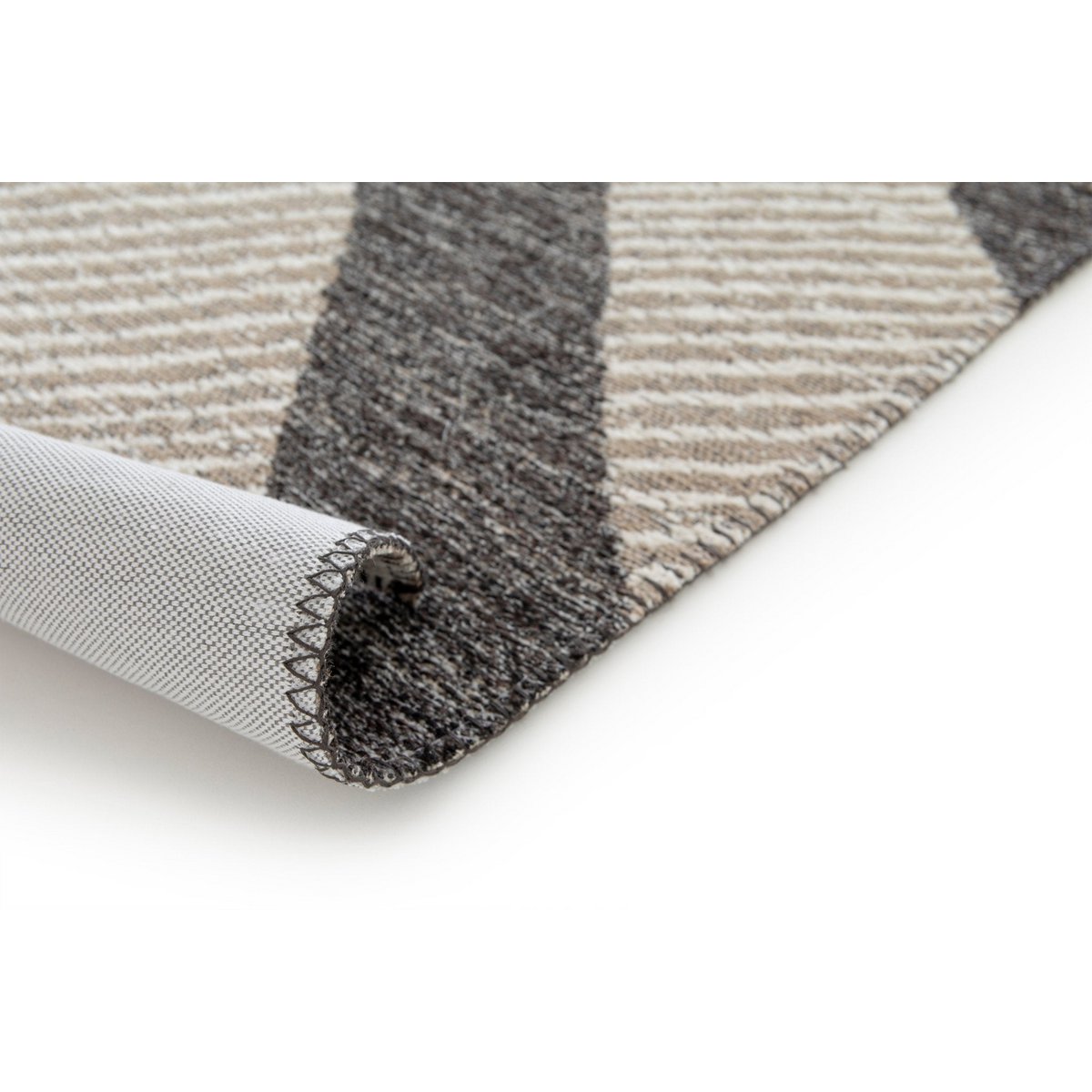 Goblin geweven tapijt in jute en gerecycled polyester basalt