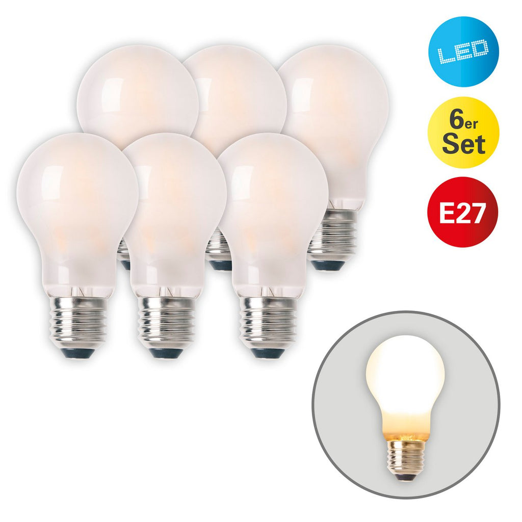 Liv · LED-lampen set van 6 — E27/8W warm wit