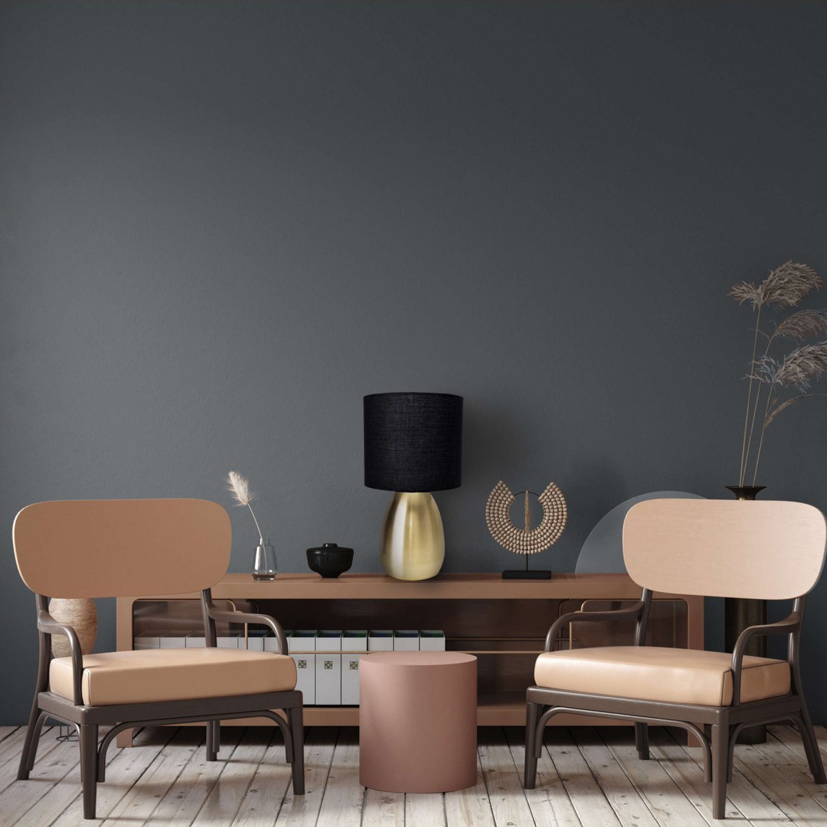 Liv · Metalen tafellamp — 33cm goud/zwart