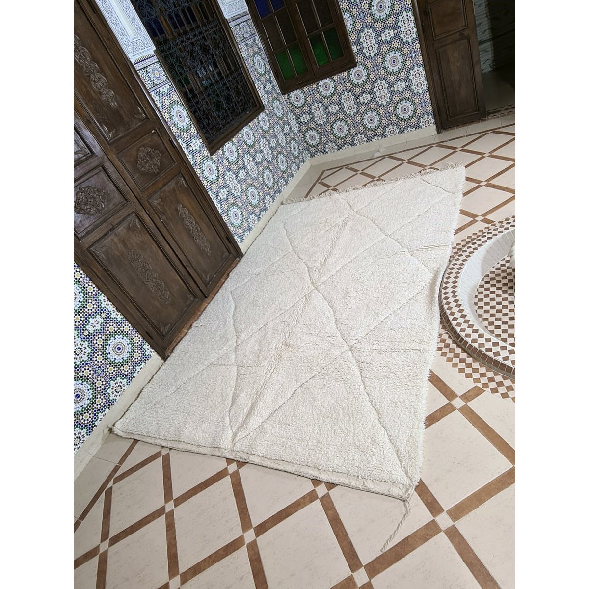 Berber vloerkleed Beni Ouarain zuivere wol 200 x 300 cm