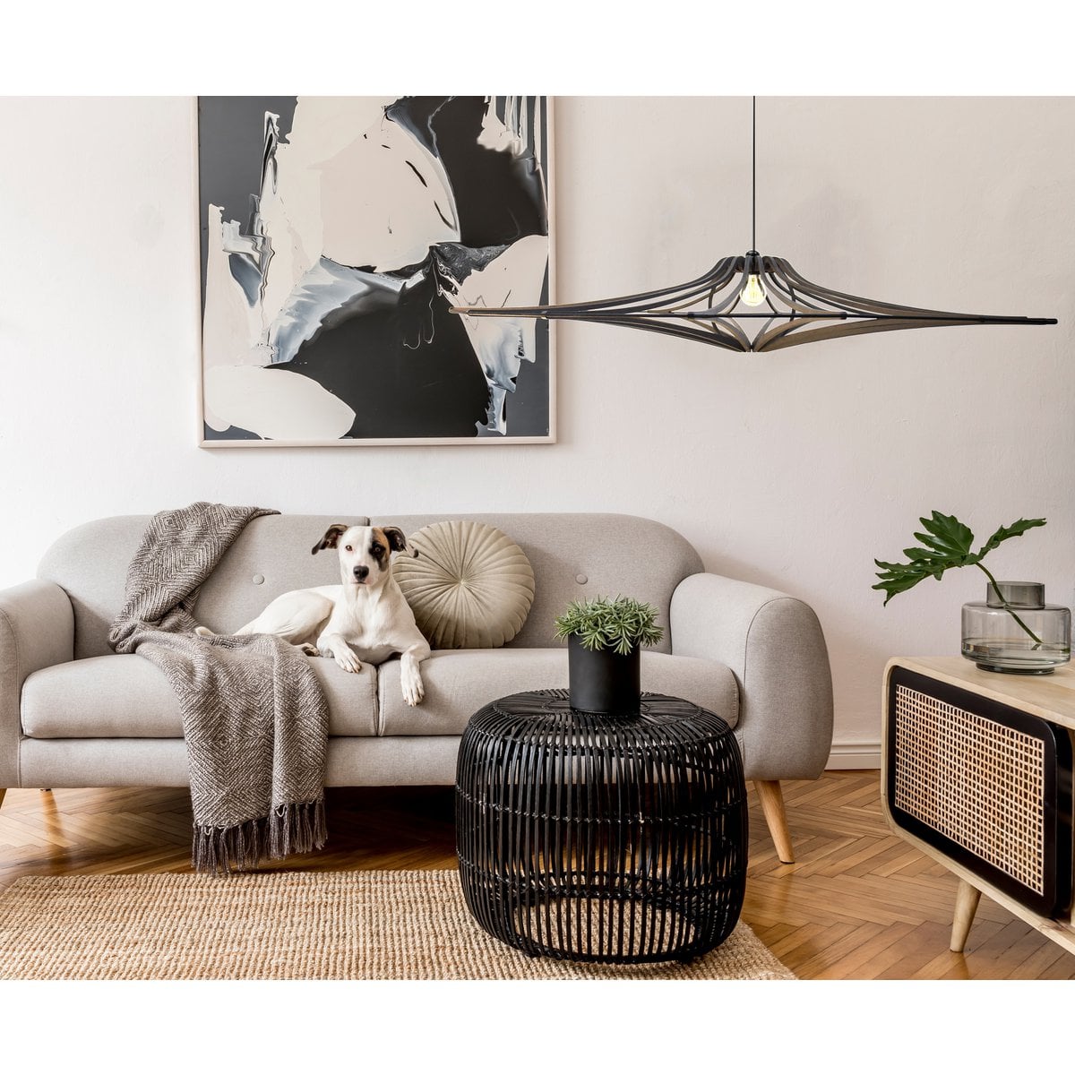 Liv · Metalen hanglamp — zwart