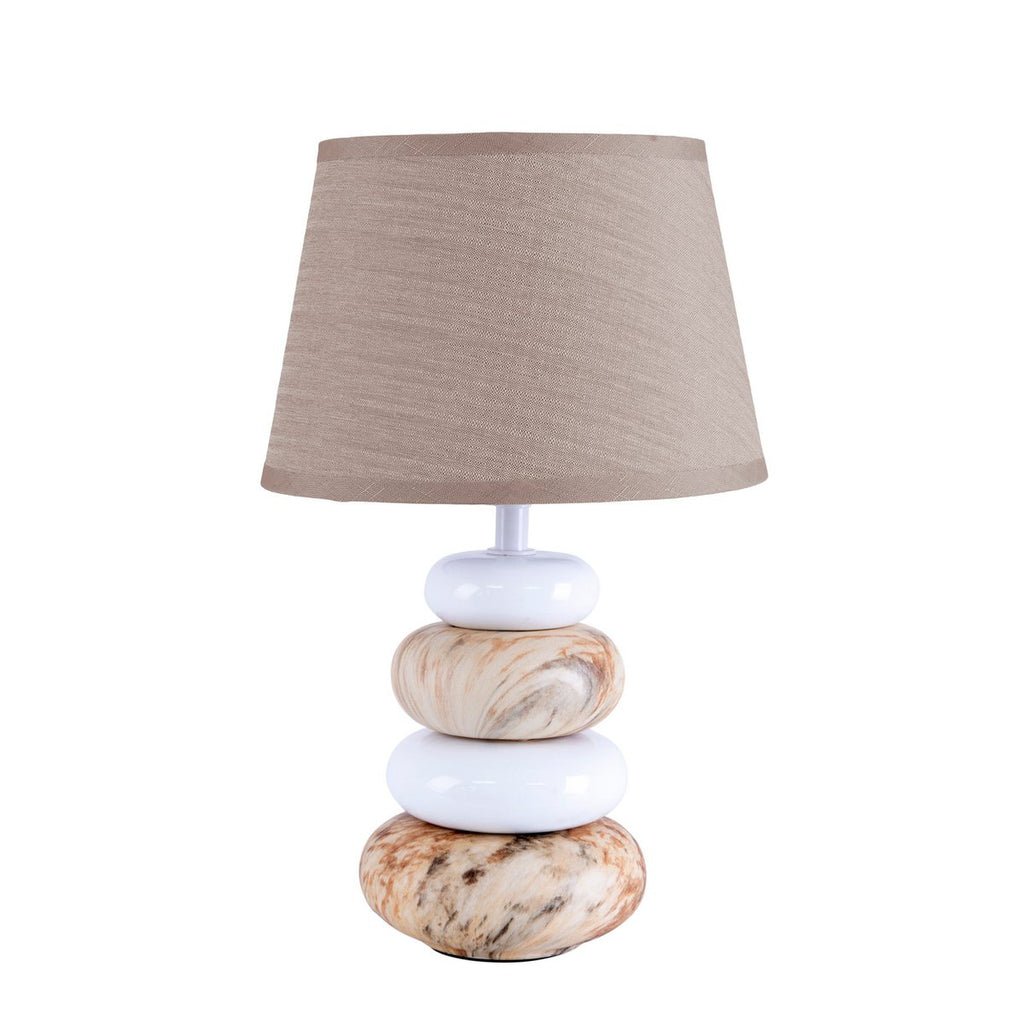 Liv · Houten tafellamp met linnen kap