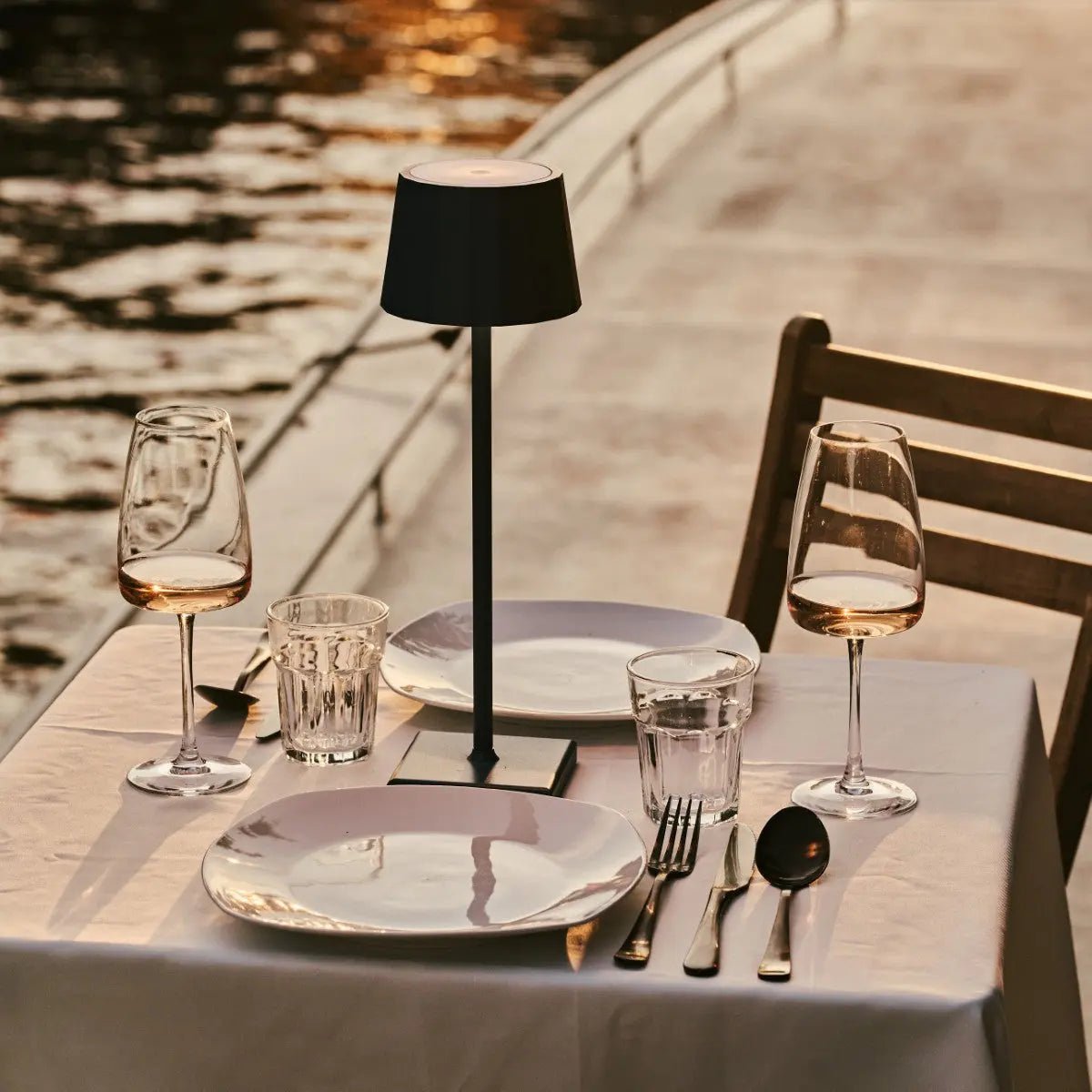 William Pine Green oplaadbare tafellamp – USB-C, dimbaar, batterij van 120 uur