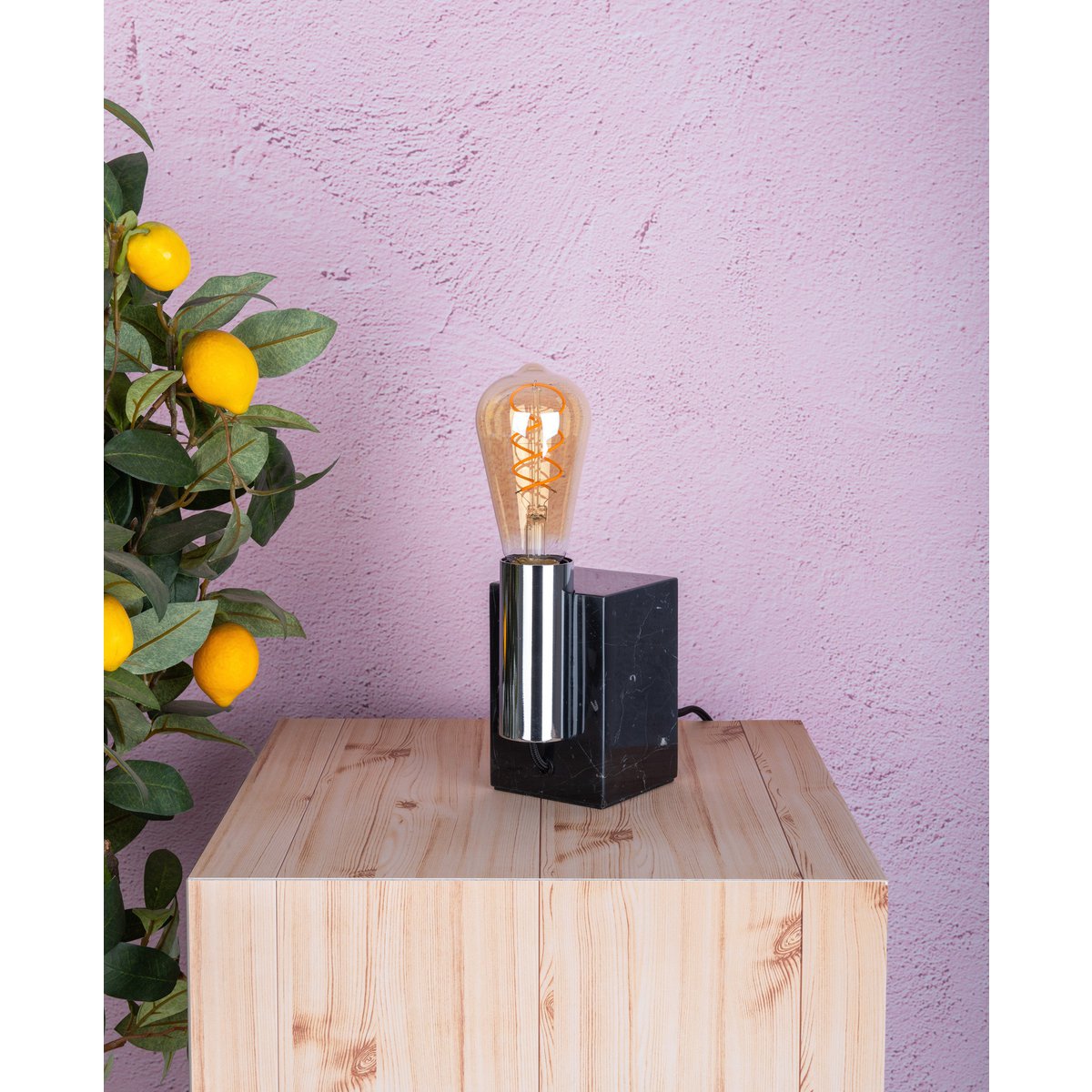 LED-lamp "Dilly" 3-set E27-versie, 4 watt, Ø 6,4 cm, gemaakt van metaal en glas, barnsteen