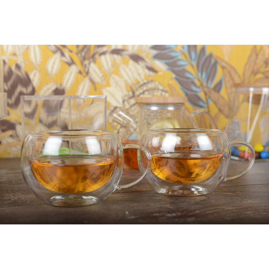 Dubbele muurronde theekopjes - veel 2