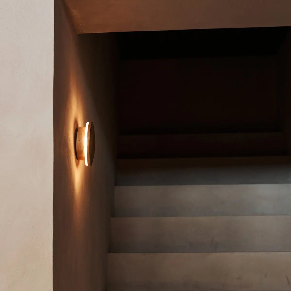 Lou lichtbruine draadloos wandlicht - oplaadbaar en dimbare aanraakregeling - 2700K warm licht