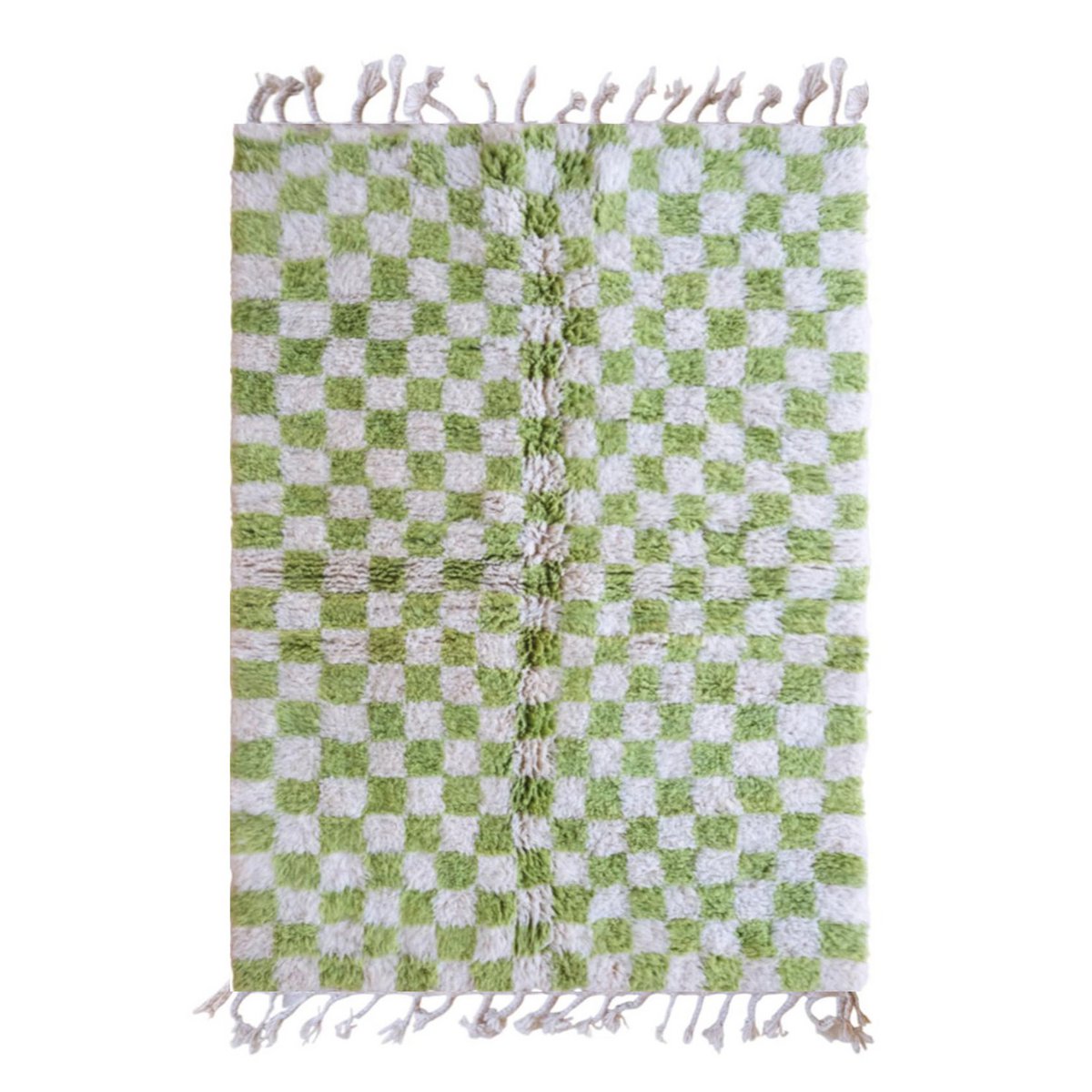 Berber wollen tapijt voor geruite wol 153 x 244 cm