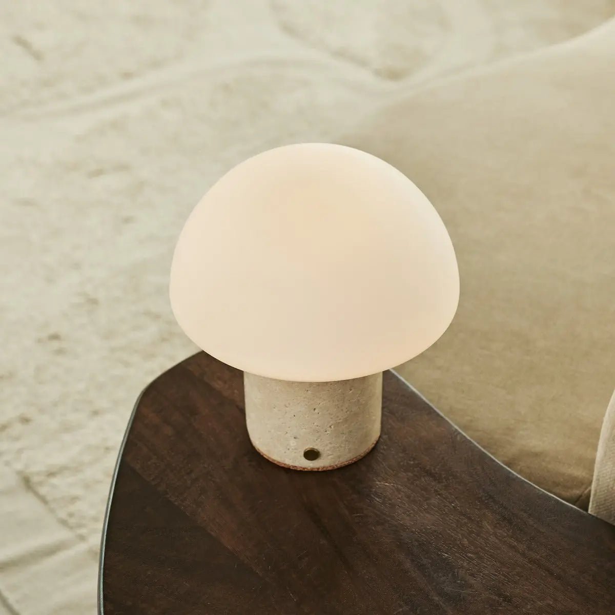 Maris Beige / Travertino Classico - Classic Travertine Oplaadbare tafellamp met 3 lichte kleuren en dimfunctie