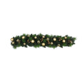 LED Kerst Tendril "Noel" Outdoor Decoratie gemaakt van metaal en plastic in groen en goud, met stevig ingebouwde LED's