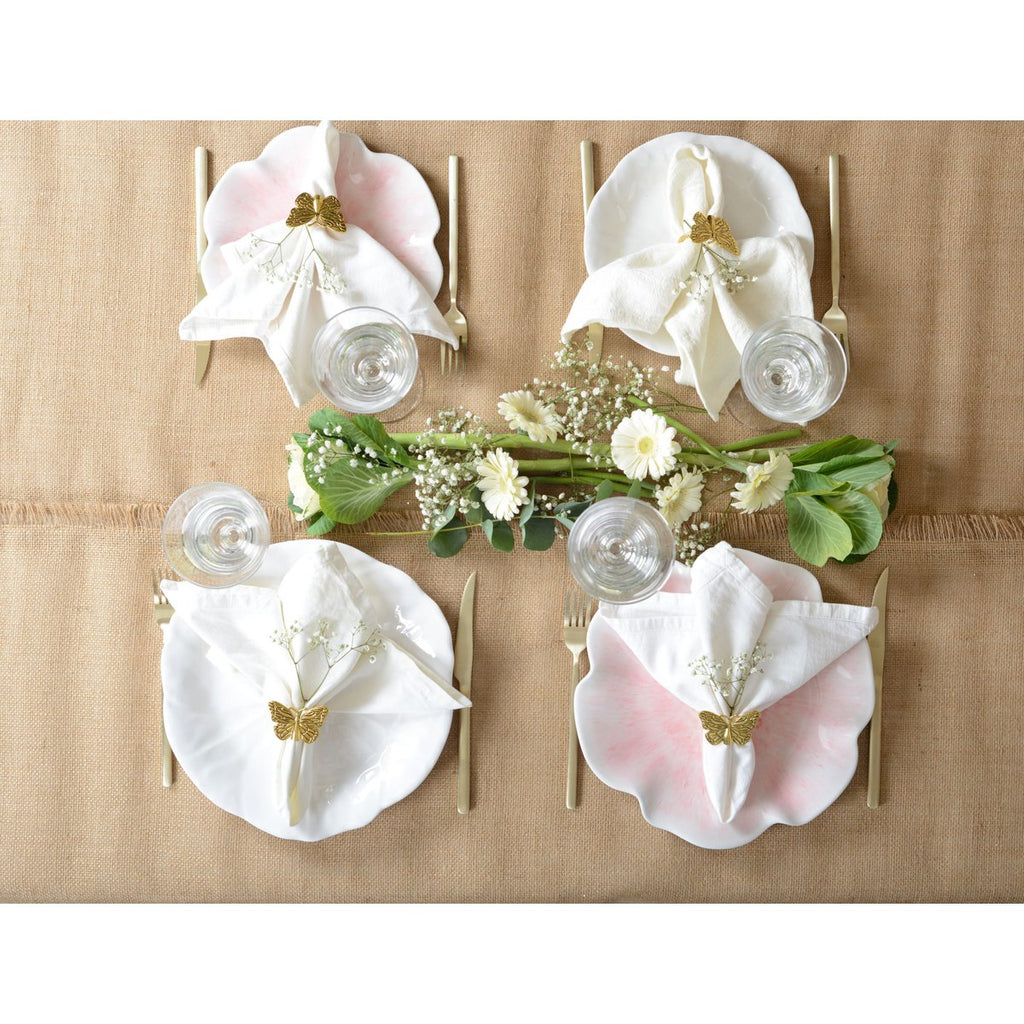 Witte dessertplaat in melamine 21x21x1.5 cm