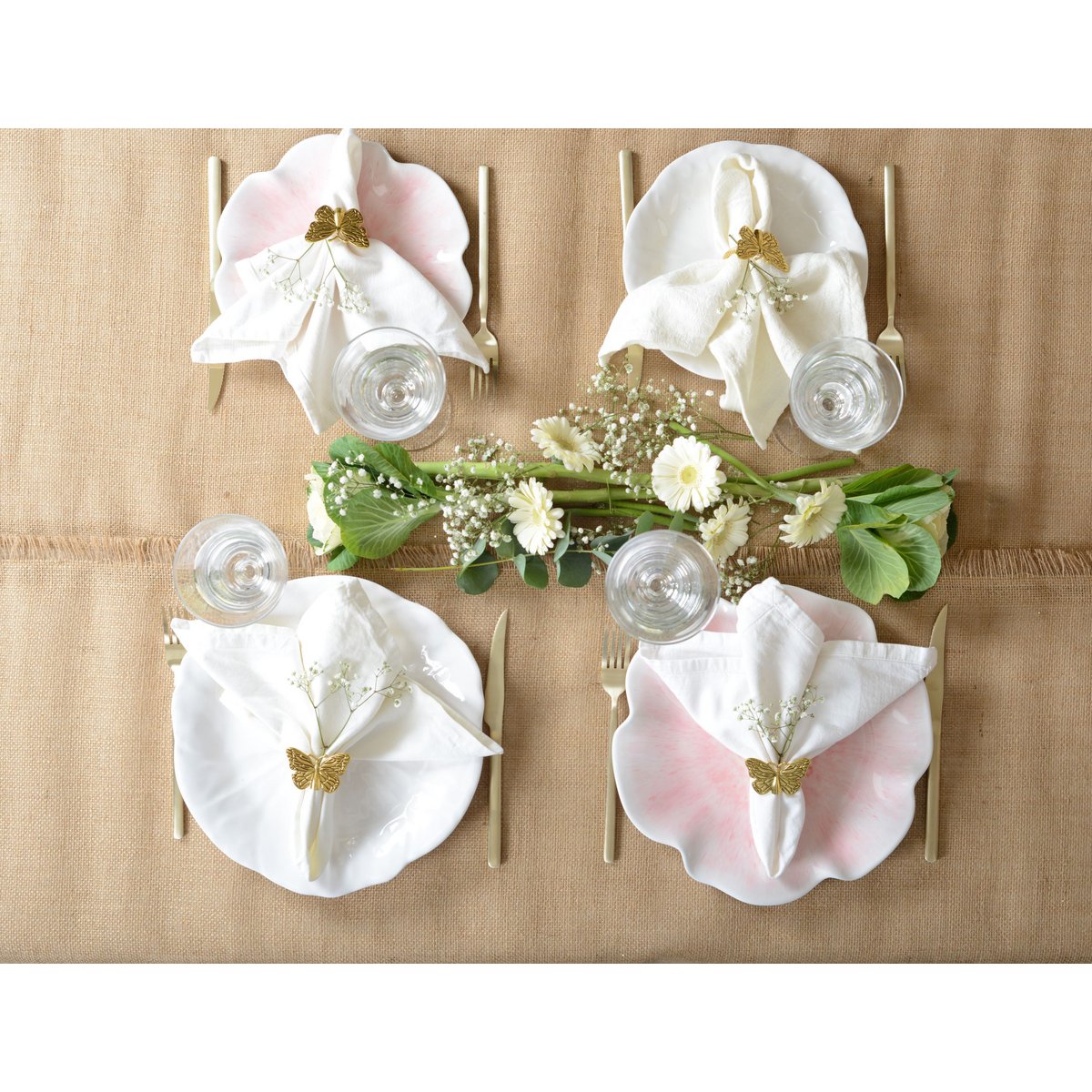 Witte dessertplaat in melamine 21x21x1.5 cm