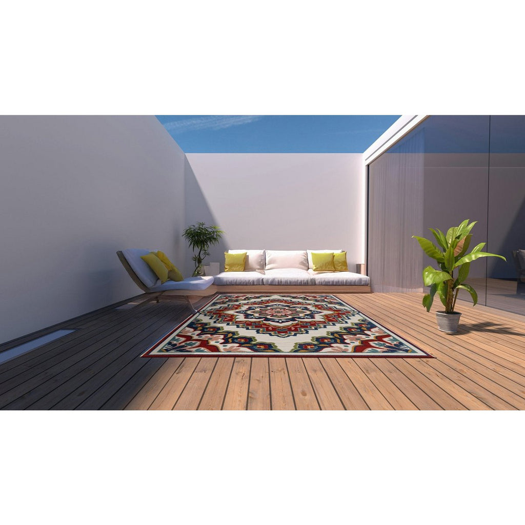 Buiten tapijt geweven fluweel en dahlia gerecht