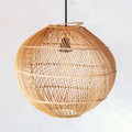 Round Rattan Lampshade - Boho hanglamp Modern - Handgemaakte plafondlamp - Sferische natuurlijke hanglamp (Ø 40/50 cm) Kencana