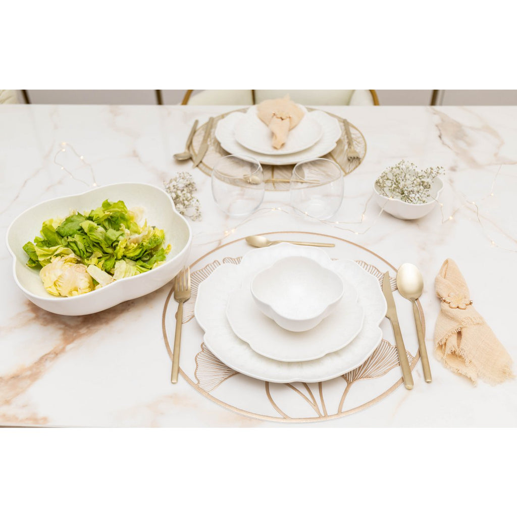 Floral White Porselein Dessert Plate 18,5 cm