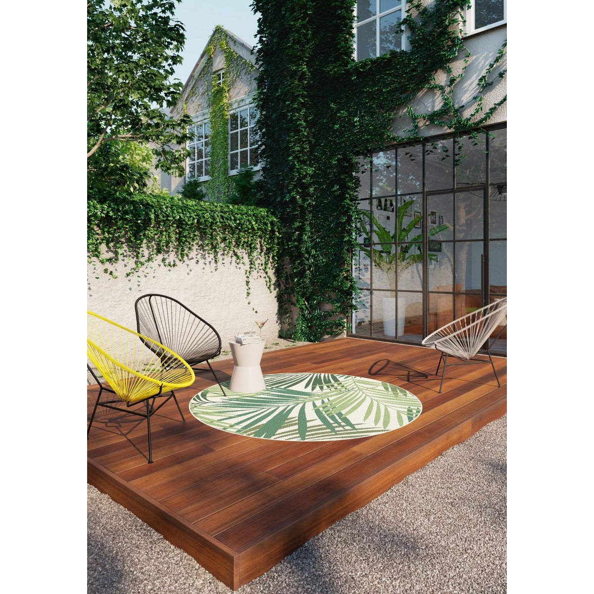 Tropisch buitenkant etnisch tapijt