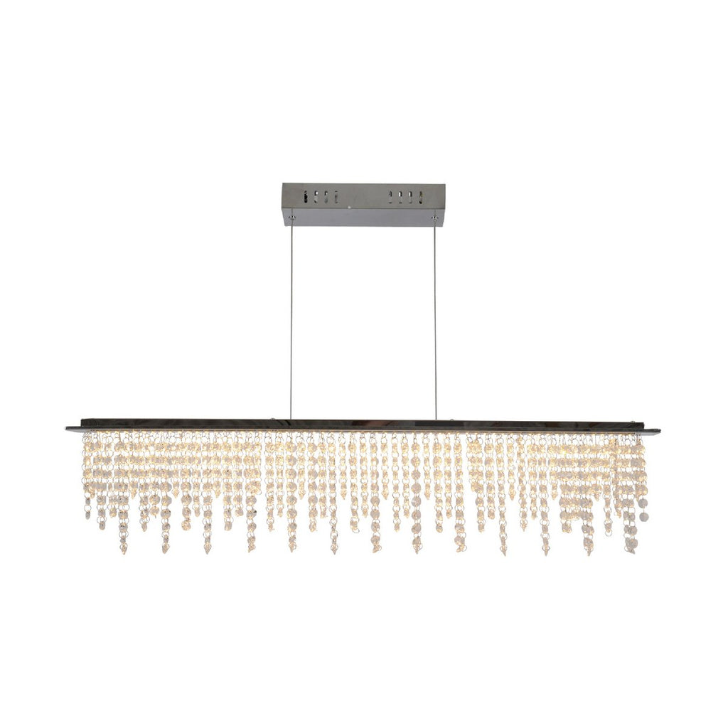 Liv · Houten hanglamp — chroom