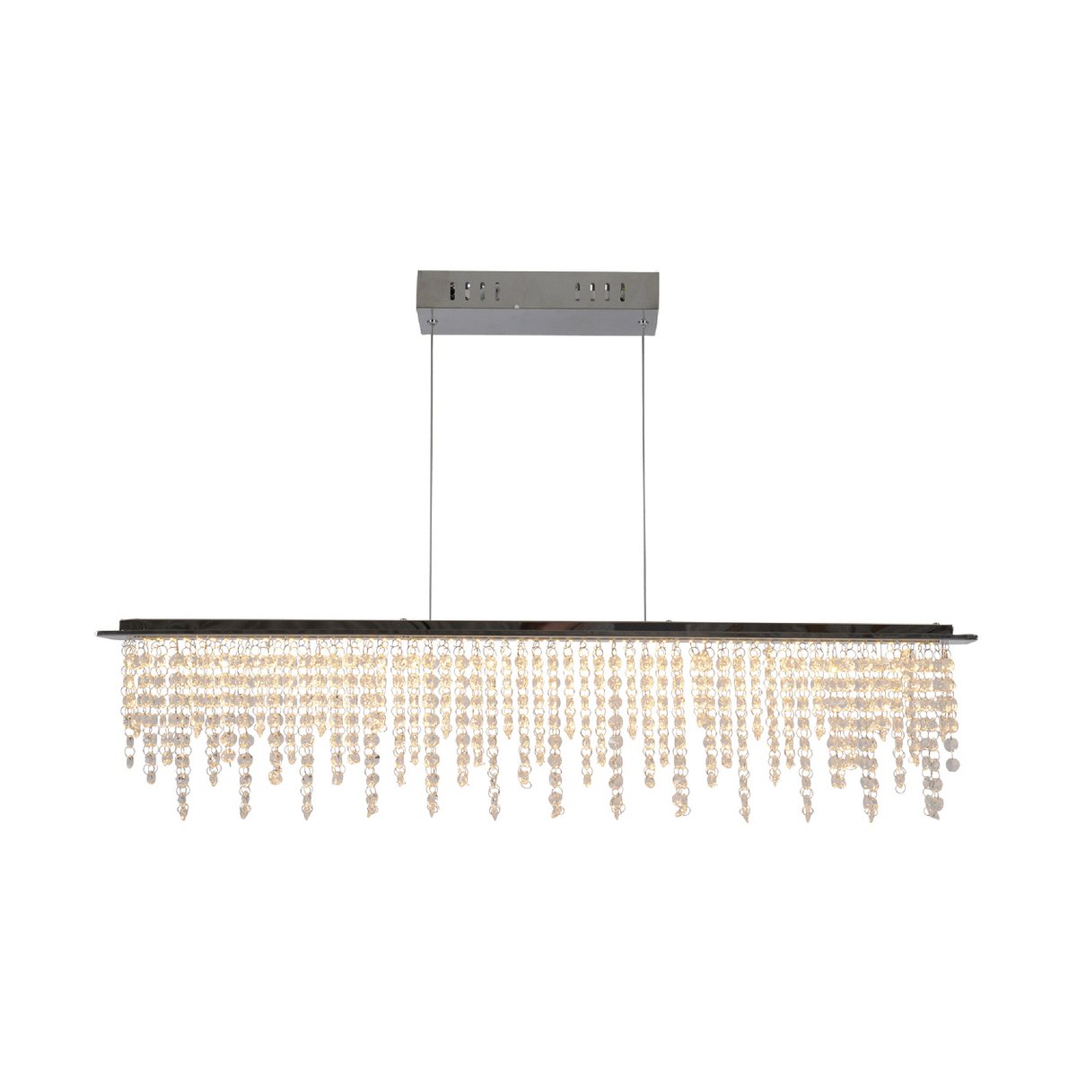 Liv · Houten hanglamp — chroom
