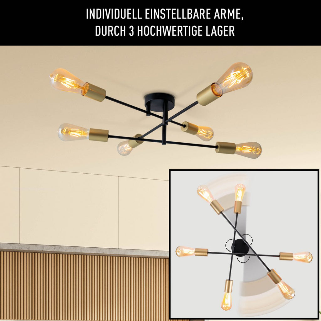 Liv · Houten plafondlamp — zwart