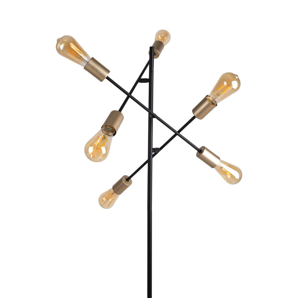 Liv · Houten vloerlamp — zwart