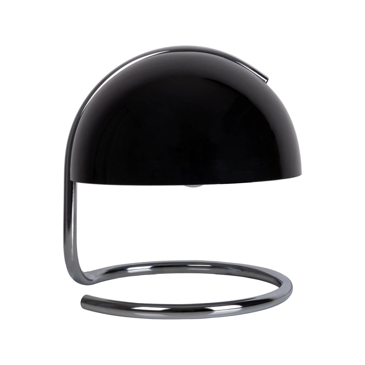 Liv · Houten tafellamp met linnen kap — chroom