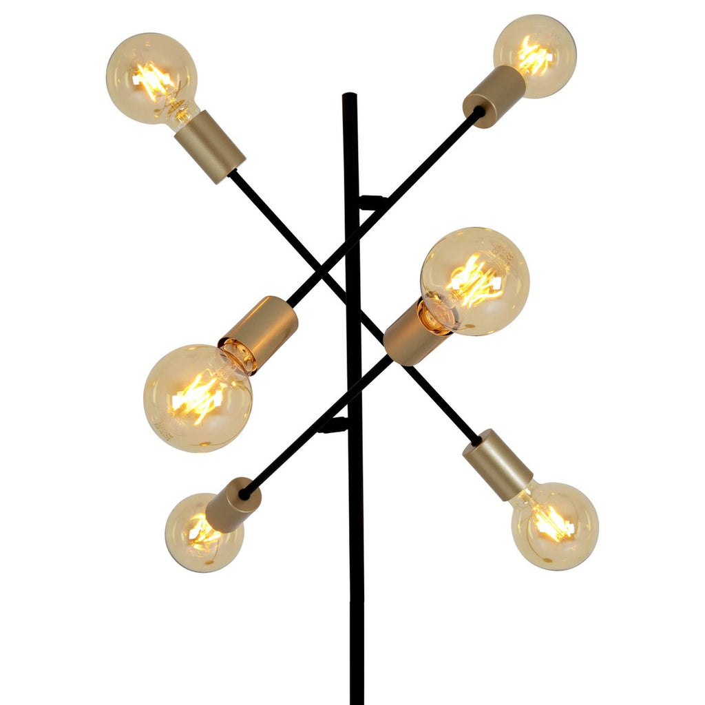 Liv · Houten vloerlamp — zwart